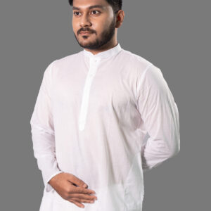 Pure Addi Cotton Kurta (White)