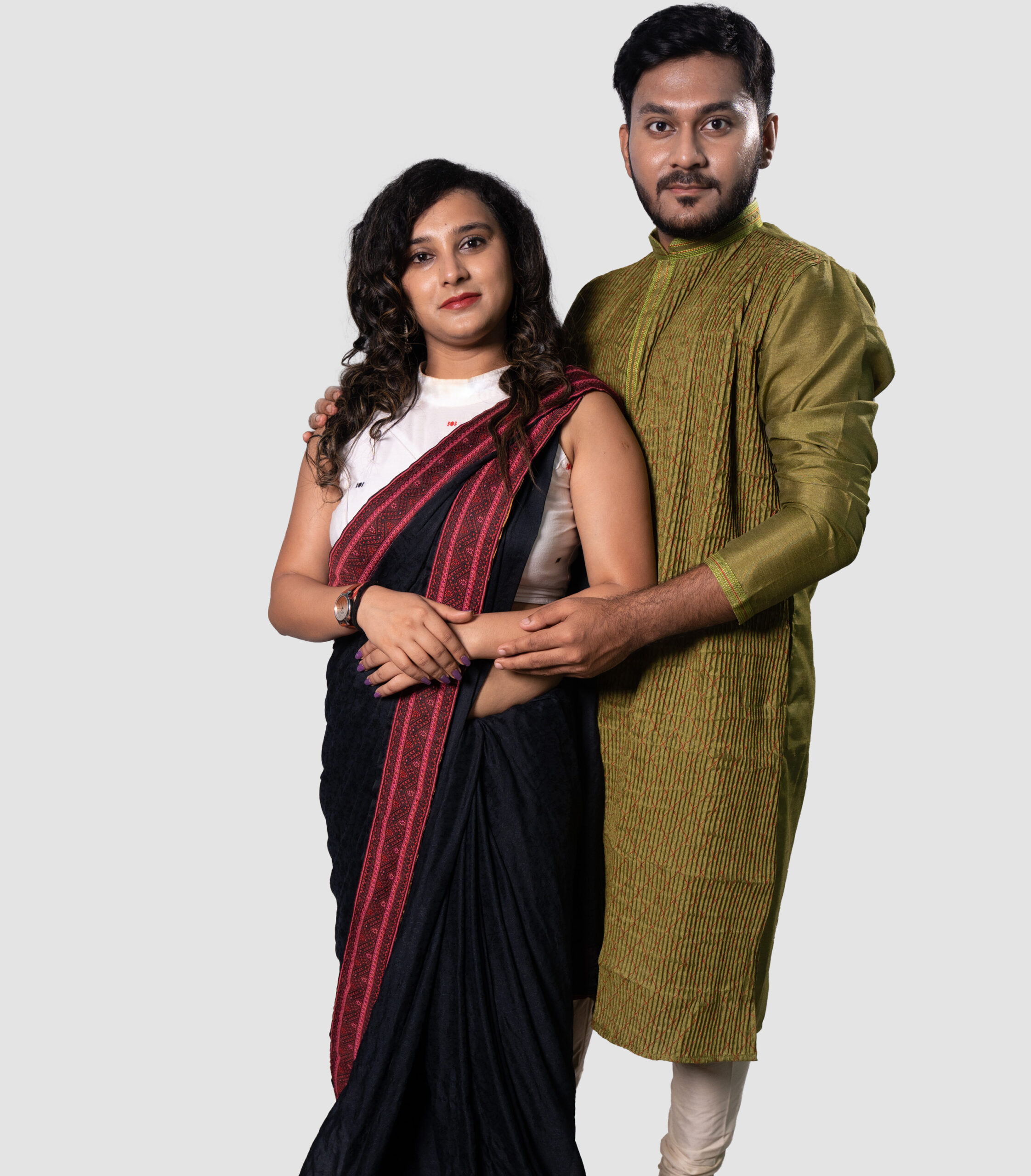 Green Full Body DK Work Silk Kurta Set