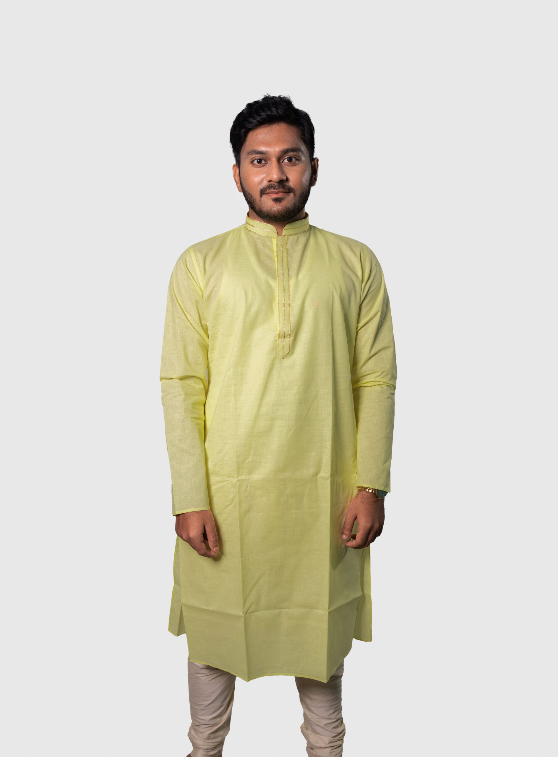 Lemon Colour Cotton Kurta Set