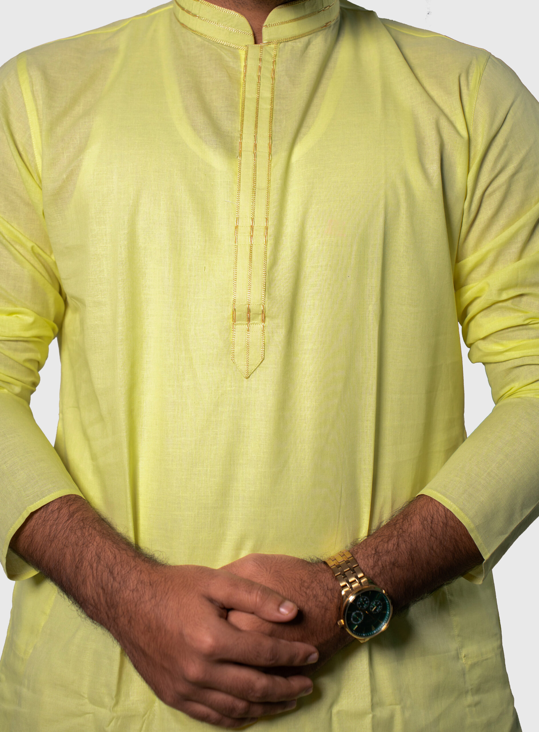 Lemon Colour Cotton Kurta Set