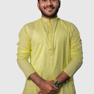 Lemon Colour Cotton Kurta Set