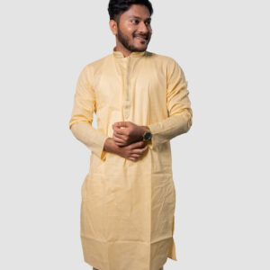 Golden Colour Cotton Kurta Set